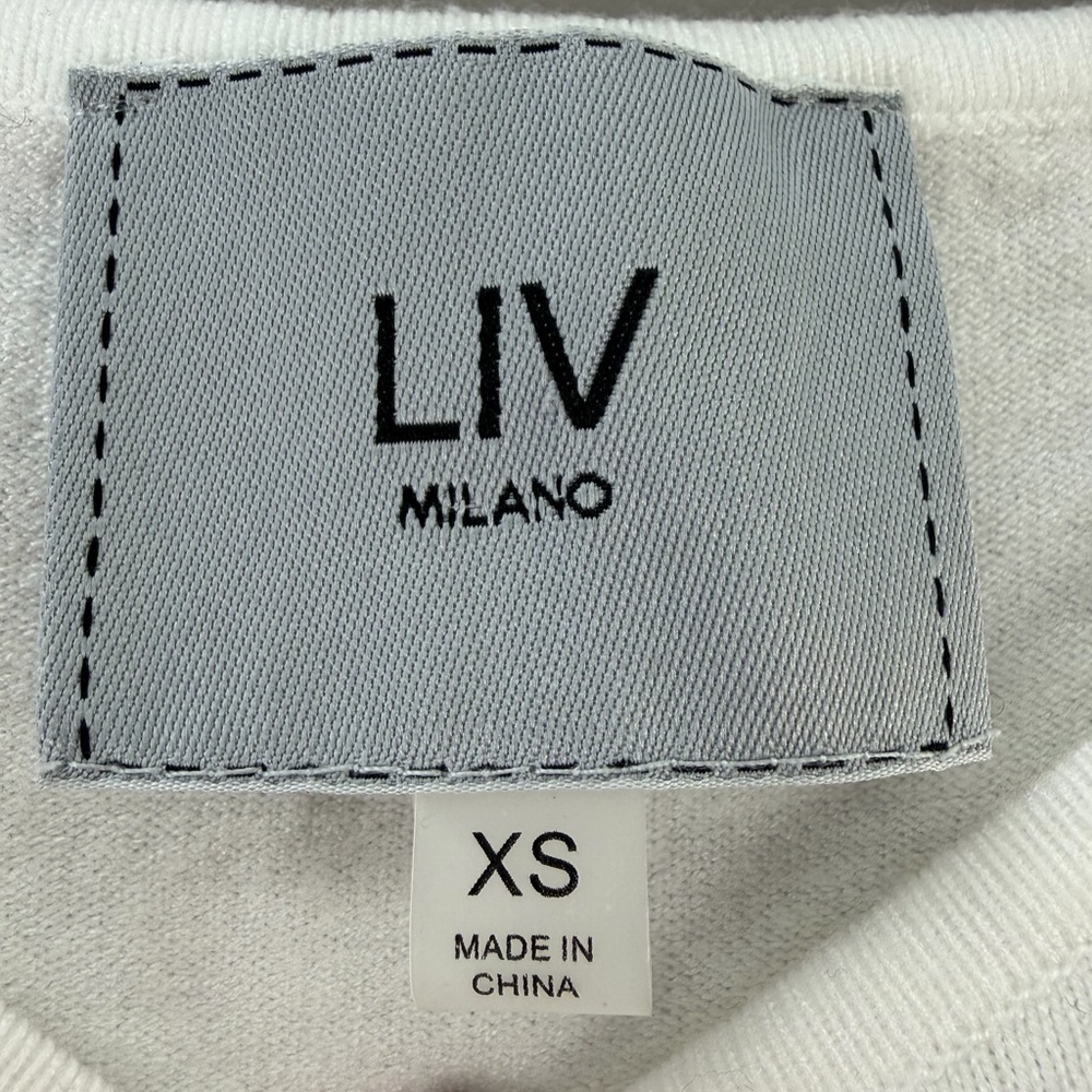 LIV Milano White Cocktail Embroidered Tee - Picture 4 of 7